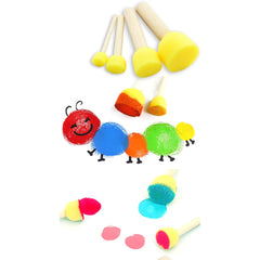 IELEK round sponge brush soft applicator for gentle parent-child painting sessions