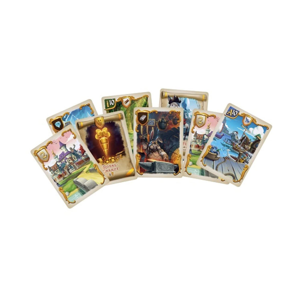 IELLO Bunny Kingdom card drafting highlights strategic choices and resource planning.