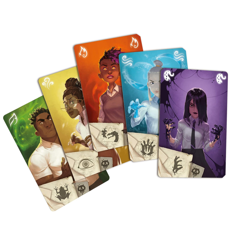 IELLO Clash of Magic Schools two-player boards support fast duels.