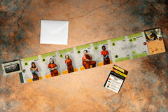IELLO Guilty: Houston 2015 box contents laid out for a co-op mystery.