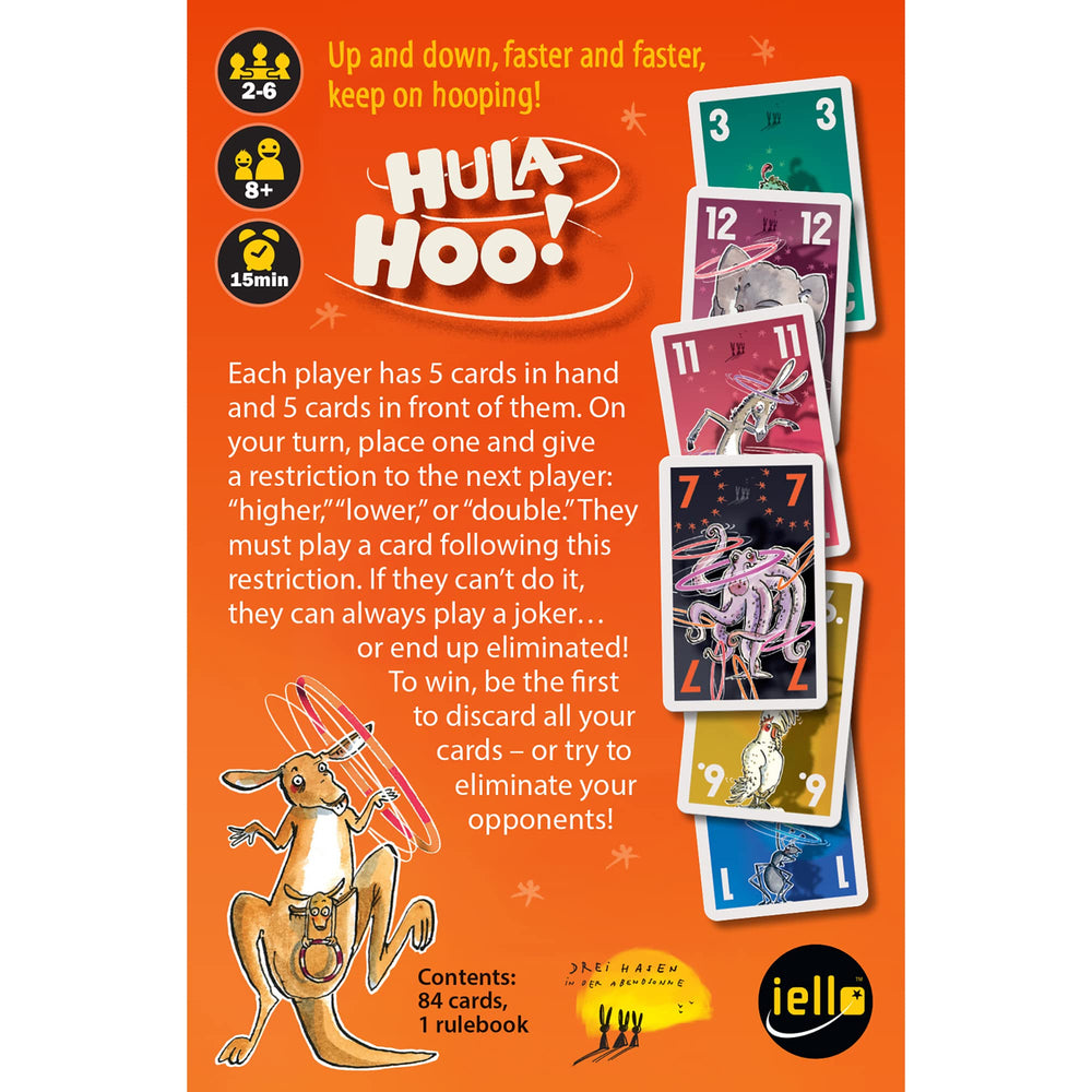 IELLO Hula Hoo open cards illustrate easy strategy for beginners.