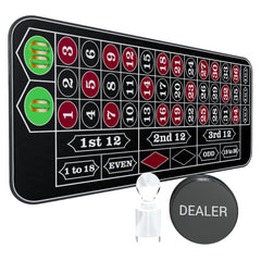 iEsstros Casino Roulette Mat 70x35 offers a spacious play area for several players