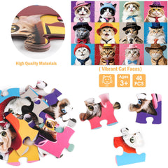 IFLOVE Jumbo Cat Floor Puzzle with oversized pieces for easy handling