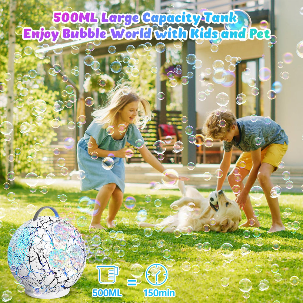 IFLOVE bubble machine made of lightweight, durable ABS plastic with a carry handle