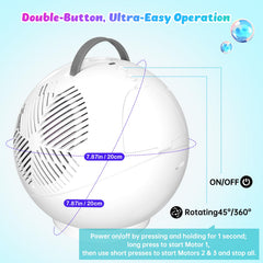 IFLOVE bubble machine covers up to 800 square feet in bubbles.
