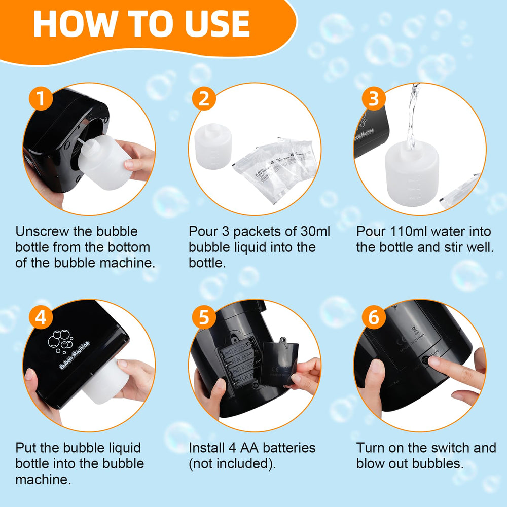 IFLOVE Bubble Machine features quiet airflow to reduce noise