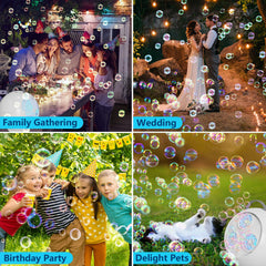 IFLOVE portable bubble machine with a practical handle for easy transport.