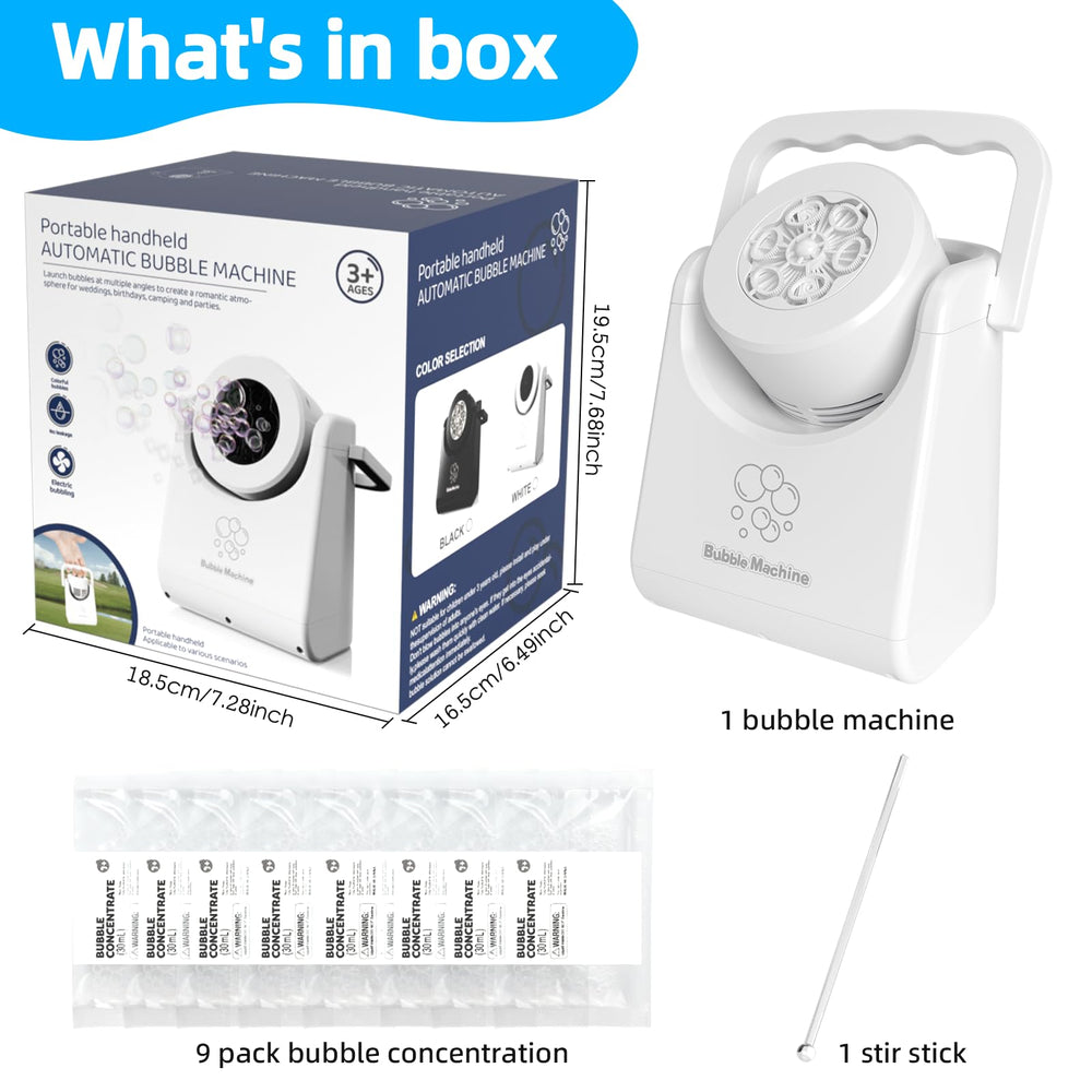 IFLOVE bubble machine start button shown for quick, simple operation