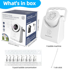 IFLOVE bubble machine start button shown for quick, simple operation