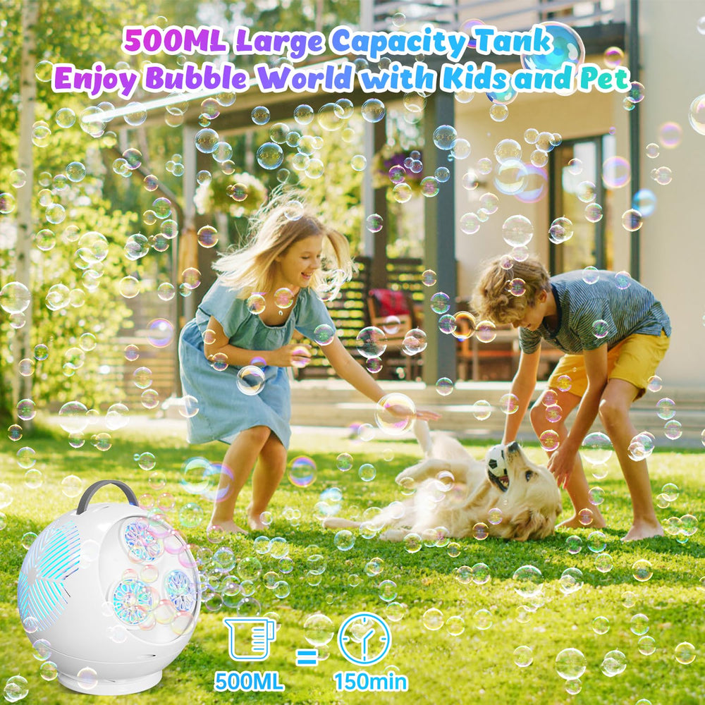 IFLOVE rechargeable bubble blower using USB Type-C for quick charging.