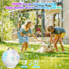 IFLOVE rechargeable bubble blower using USB Type-C for quick charging.