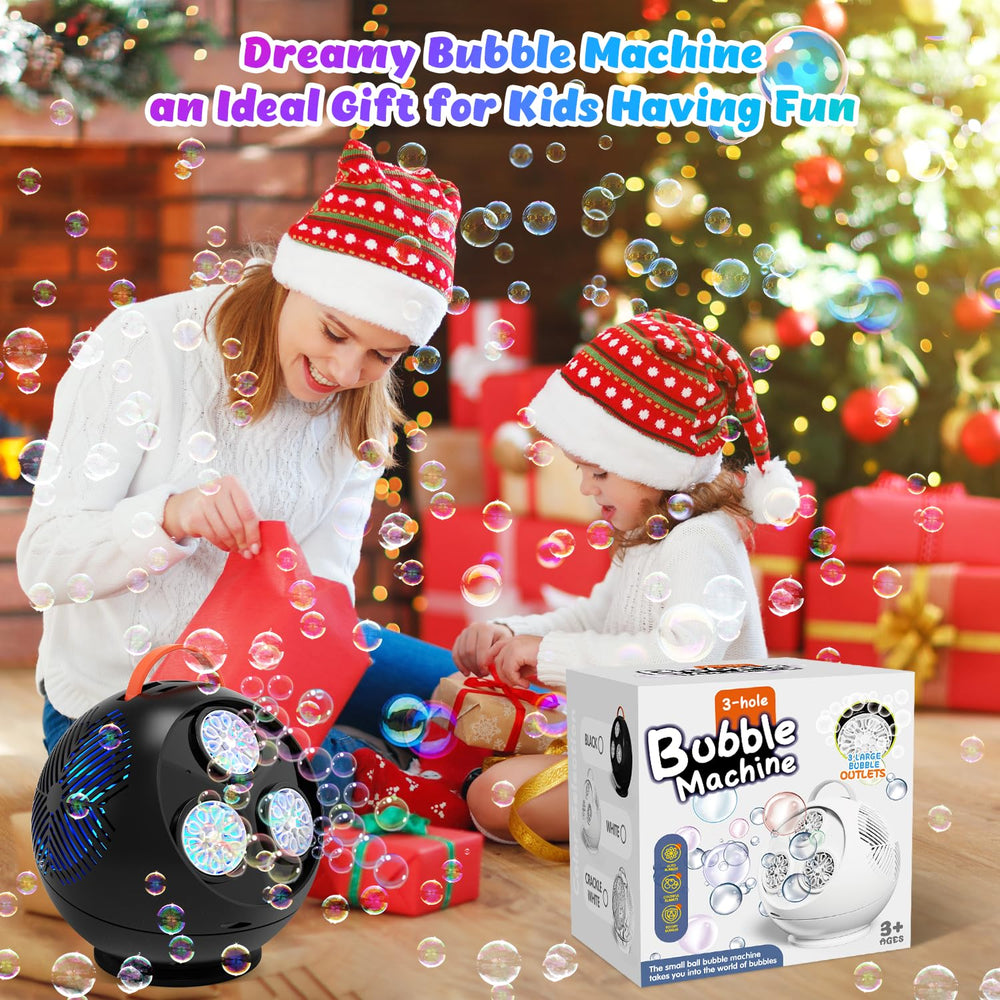 IFLOVE bubble machine with a portable carry handle for easy transport.