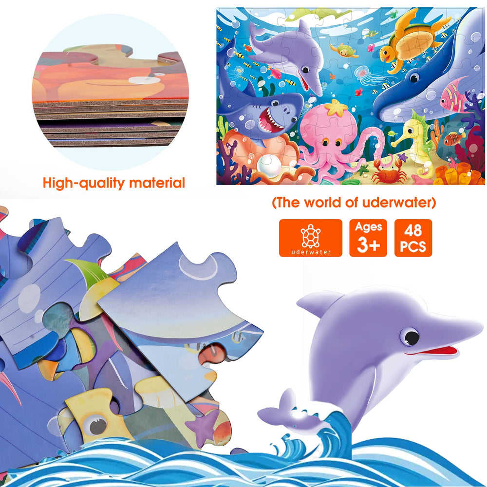 IFLOVE durable cardboard puzzle pieces withstand frequent play and sharing among kids