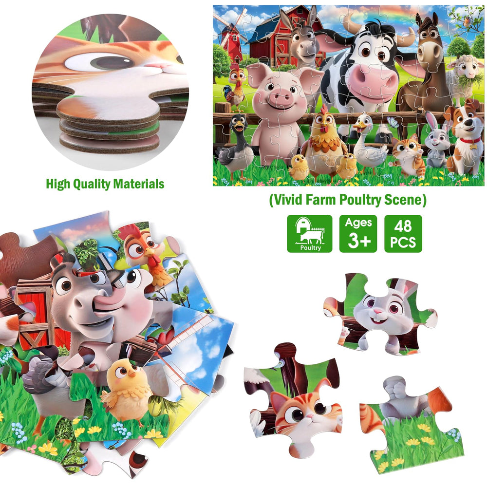 IFLOVE farm animals puzzle supports hand-eye coordination through engaging play.