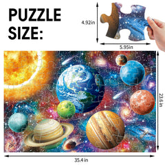 IFLOVE jumbo floor puzzle planet Earth design promotes fine motor practice with large, easy-to-handle pieces.