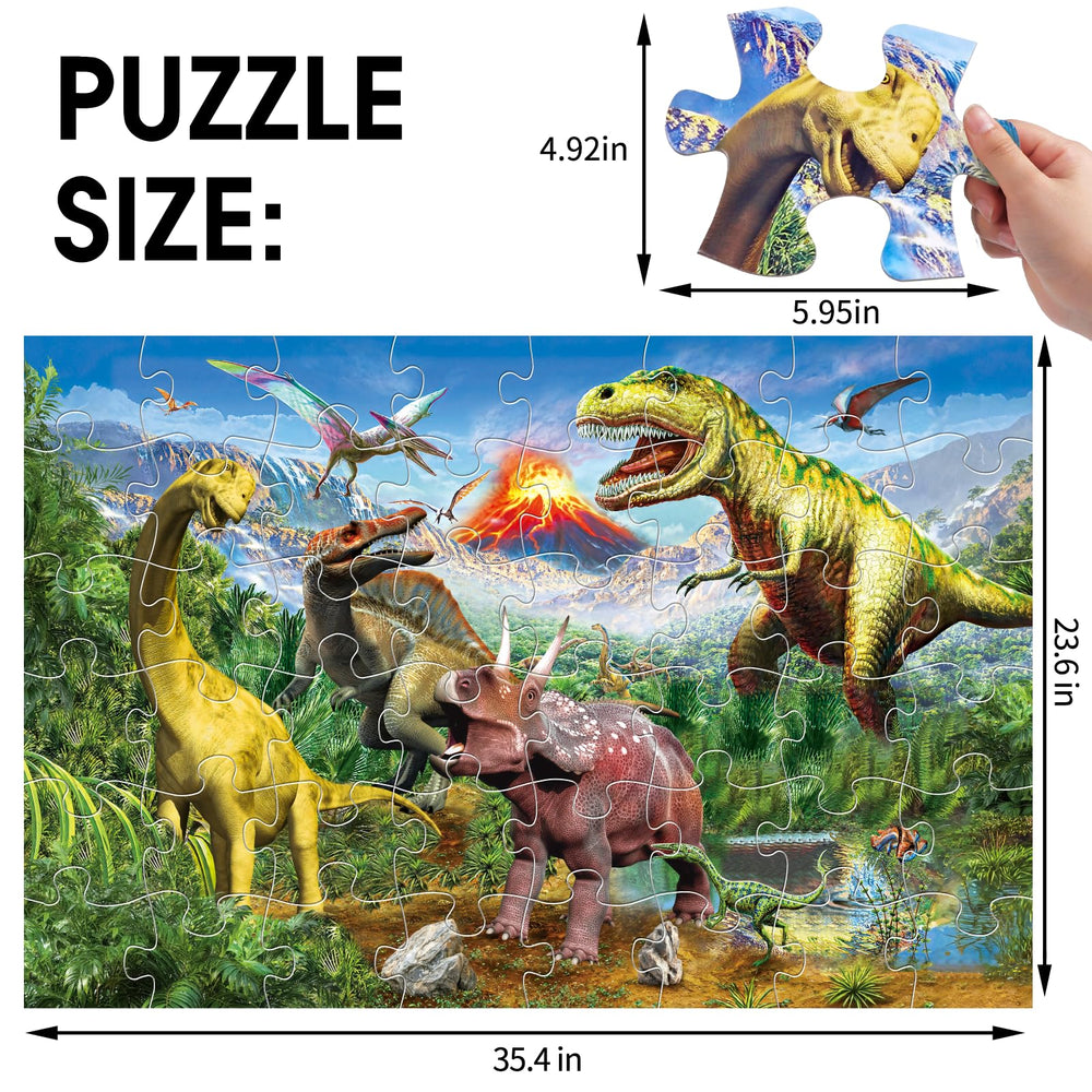 IFLOVE Jumbo Floor Puzzle toddler hands grasping piece for easy play.