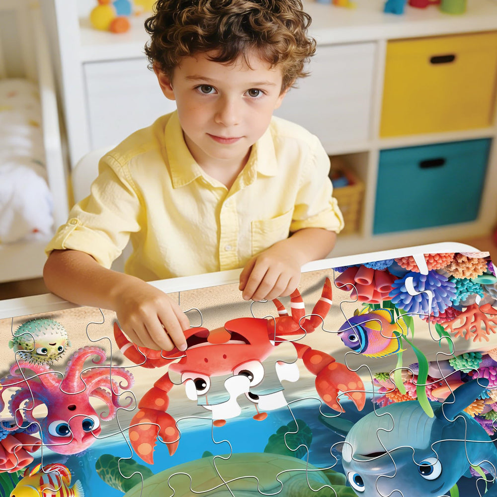IFLOVE jumbo floor puzzle vivid colors aid visual recognition during learning