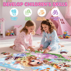 IFLOVE princess adventure scene, castles and butterflies lure curiosity during puzzle solving.