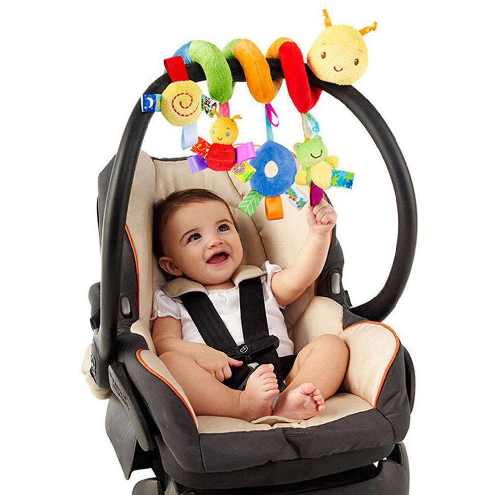 Ifundom car seat toys spiral wrap on stroller handle promotes tactile exploration.