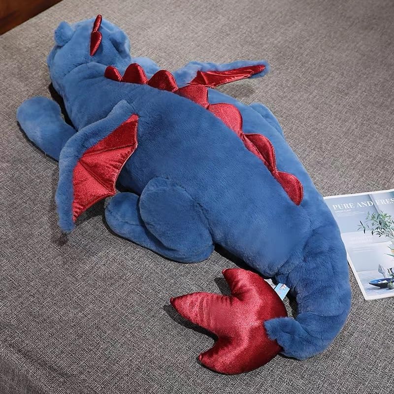 IFX24 blue dragon stuffed animal hand-wash care keeps fluff lasting