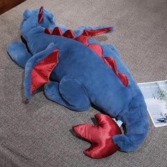 IFX24 blue dragon stuffed animal hand-wash care keeps fluff lasting