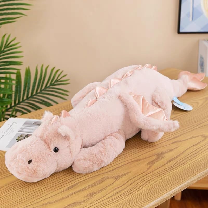 IFX24 pink dragon plush stitching detail showcases durable construction