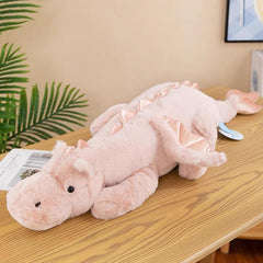 IFX24 pink dragon plush stitching detail showcases durable construction