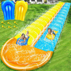 IgeeKid 30ft slip water slide with sprinkler boosts backyard water play.