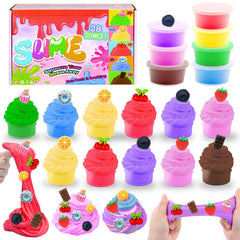 igeekid butter slime kit with valentines cards and bright charms for tactile play