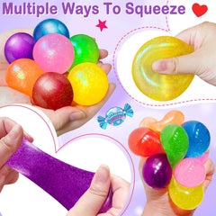 igeekid glitter stress ball purple aids calm during class activities.