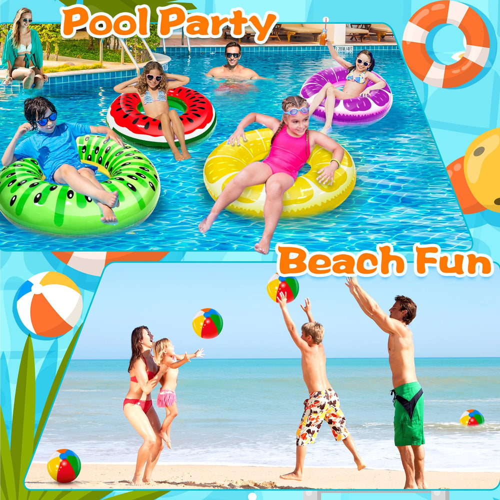 iGeeKid kiwi pool float for safe, colorful water play