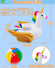 Close-up of thick vinyl on the iGeeKid unicorn float for durability.