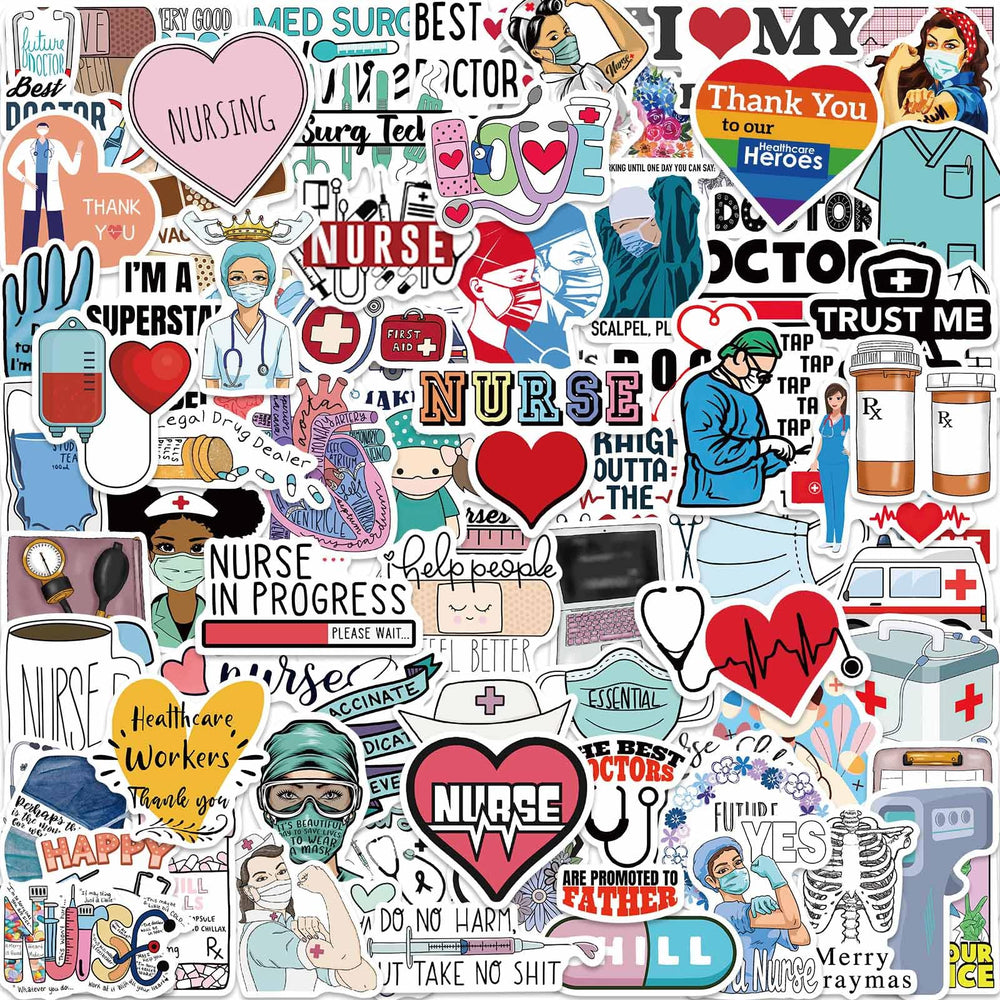iGetooy nurse stickers on a laptop for vibrant personalization and durability