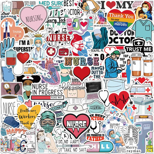 iGetooy nurse stickers on a laptop for vibrant personalization and durability