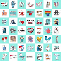 iGetooy nurse stickers on a water bottle with waterproof gloss