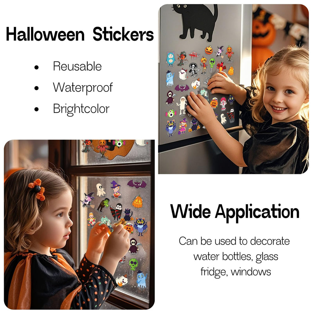 iGetooy stickers applied to a window demonstrate mess-free decorating.