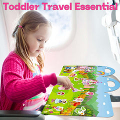 iGetooy sticker book with handle highlights easy storage for on-the-go fun.