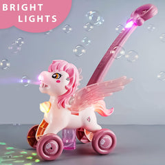 IGINOA LED light feature adds a magical glow to bubble adventures.
