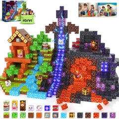 IGIVI Magnetic Blocks forest scene for imaginative play and exploration