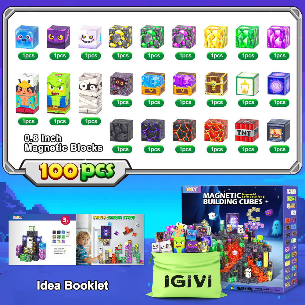 IGIVI magnetic blocks knight treasure scene promoting collaborative building and storytelling