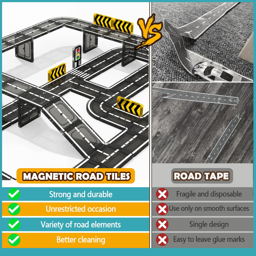 IGIVI road tiles with traffic lights enabling realistic car play and traffic practice.