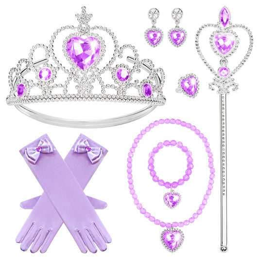 IGMaryBox crown with purple crystals for dress-up and photoshoots