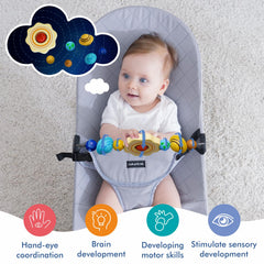 iGRATENS hand-painted planets wooden toy detail enhances visual interest.