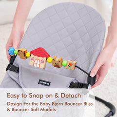 Safe for teething and chewing with child-friendly materials.