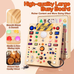 iHarPro busy board smooth edges and secure parts for safety.