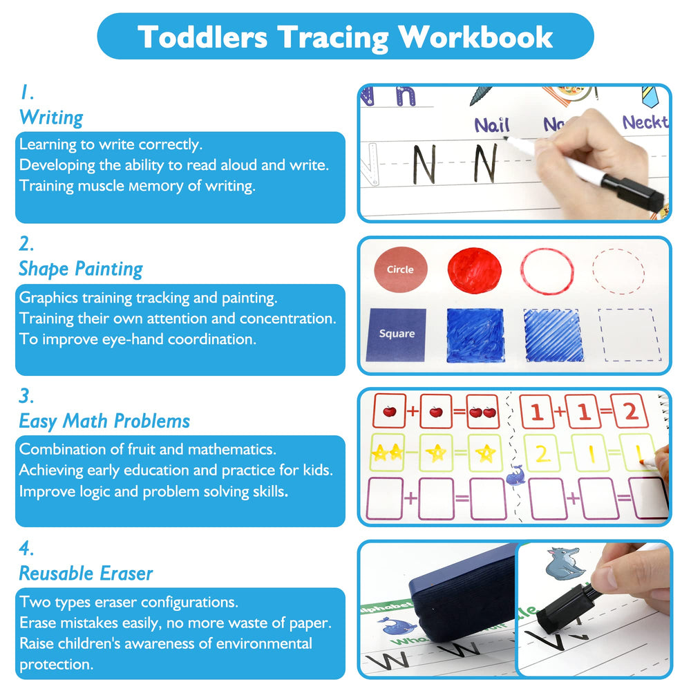 iHarPro dry erase markers provide reusable handwriting practice.