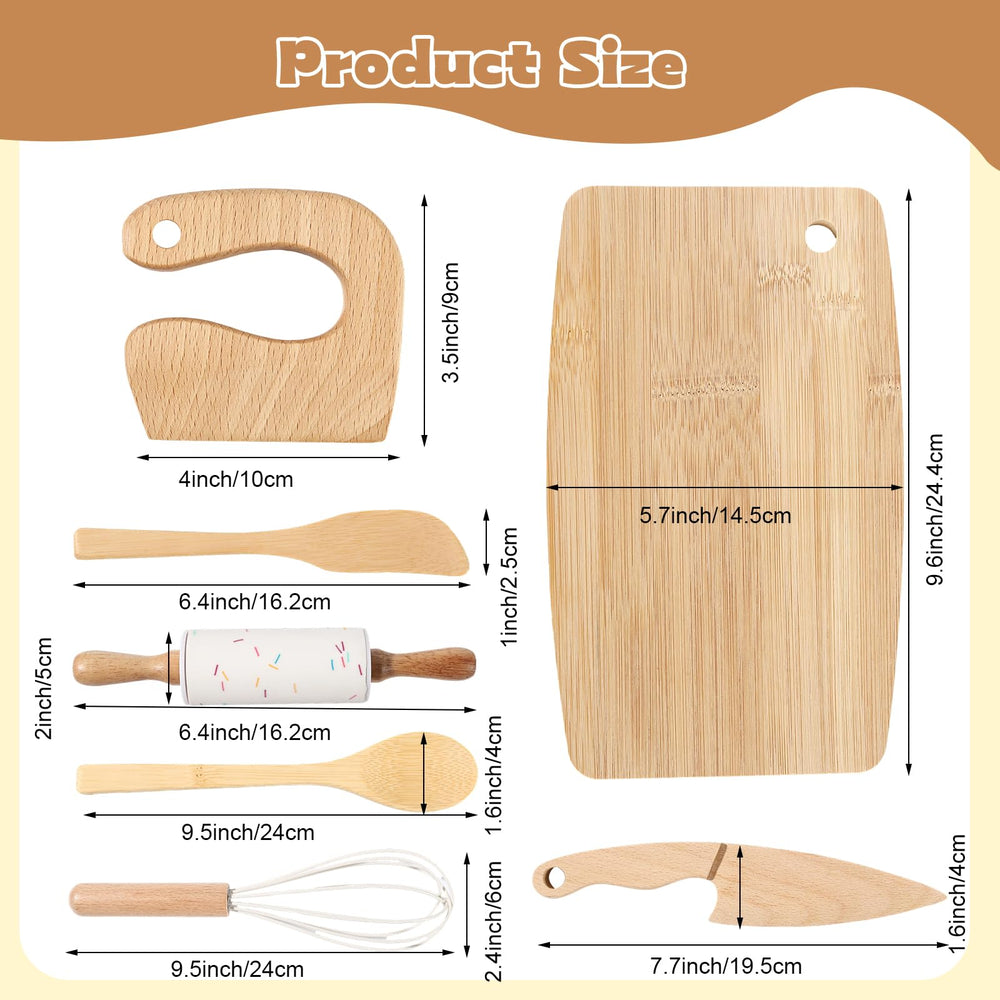 IHFAIO wooden spoon comfortable grip for little cooks and sauces.