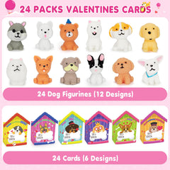 IJIGU valentines six-designs puppy cards showcase playful breeds for friends