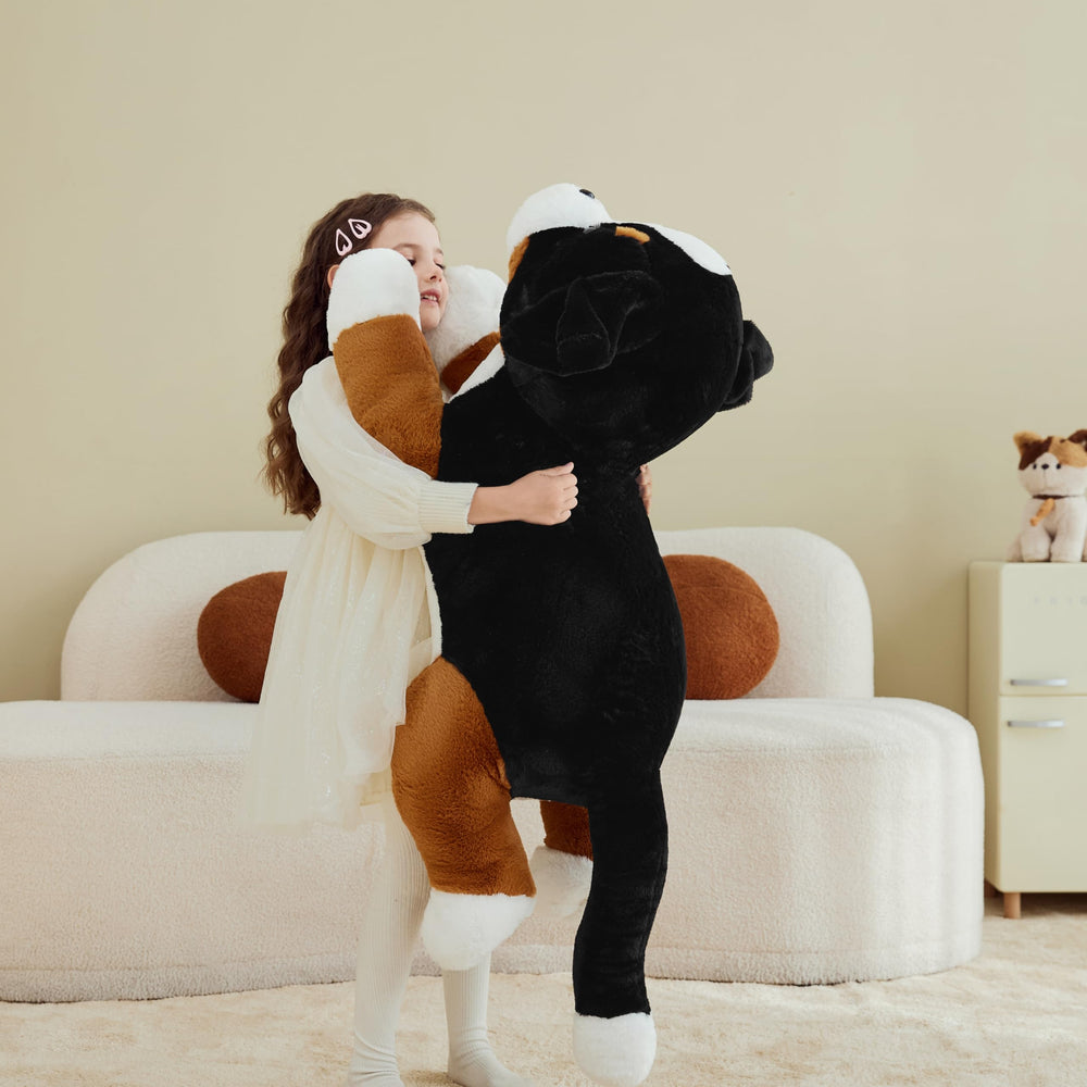 IKASA Giant Bernese Mountain Dog plush gift-ready presentation