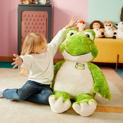 IKASA giant frog plush, gift-ready presentation for a thoughtful surprise.